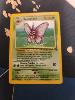 Venomoth 13/64 Jungle Holo Pokemon Trading Card Game - Image 1