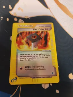 Fire Cube 01 - 122/147 Aquapolis Reverse Holo Pokemon Trading Card Game - Image 1