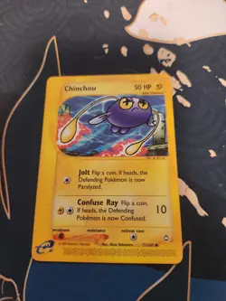 Chinchou 71/147 Aquapolis Pokemon Trading Card Game - Image 1