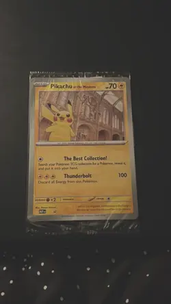 Pokemon x Natural History Museum Pikachu Jumbo Promo Card (Black Star Promo) NM - Image 1