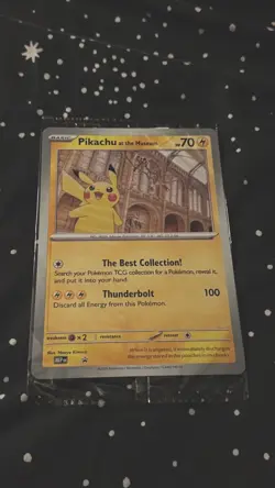 Pokemon x Natural History Museum Pikachu Jumbo Promo Card (Black Star Promo) NM - Image 3