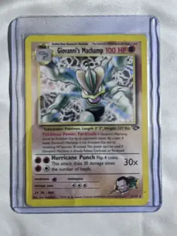 Pokemon Gym Challenge Giovanni's Machamp 6/132 Holo Rare English Heavily Damage - Image 1