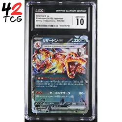 CGC Gem Mint 10 Charizard ex 115/190 Pokemon Japanese Shiny Treasure ex sv4a - Image 1