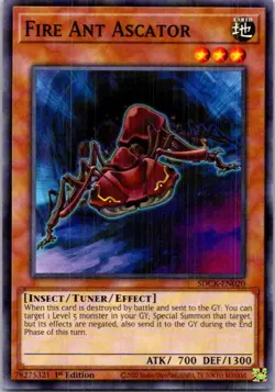 Fire Ant Ascator SDCK-EN020 Yu-Gi-Oh! Near Mint 1st Edition - Image 1