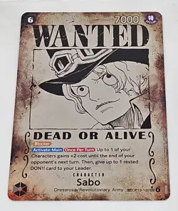 One Piece Sabo Wanted SP Alternative Art OP13-120 Carrying On His Will NM/M - Image 1