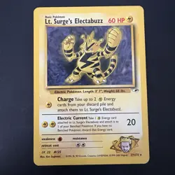 Vintage pokemon Non-Holo Rare Lt. Surge’s Electabuzz 27/132 Gym Heroes WotC - Image 1