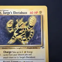 Vintage pokemon Non-Holo Rare Lt. Surge’s Electabuzz 27/132 Gym Heroes WotC - Image 3