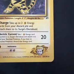 Vintage pokemon Non-Holo Rare Lt. Surge’s Electabuzz 27/132 Gym Heroes WotC - Image 4