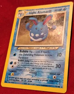 Light Azumarill 13/105 Pokemon Neo Destiny Holo Rare Unlimited Card Galaxy SWIRL - Image 2