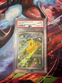 2024 Pokemon SVP Pikachu BSP #88 Paldea Adventure Chest PSA GEM MT 10 - Image 1