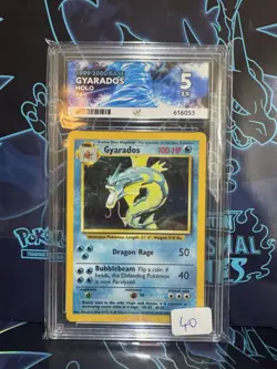 Pokemon TCG Gyarados Base Set 4th Print 1999-2000 Ace 5 - Image 1