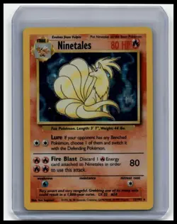 Ninetales 1999 Pokemon TCG Holo Base Set Rare 12/102 MP - Image 1