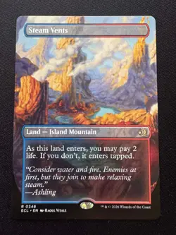 Steam Vents (Borderless) Lorwyn Eclipsed Regular MTG #348 - NM - Image 1