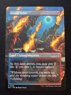 Steam Vents (Borderless) Lorwyn Eclipsed Regular MTG #348 - NM - Image 2
