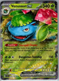 Venusaur ex 001/142 - Pokemon TCG SV07: Stellar Crown - Double Rare Holo (NM) - Image 1