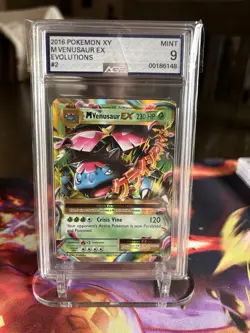 Pokemon TCG Mega Venusaur EX 2/108 Evolutions Holo AGS graded 9! - Image 1