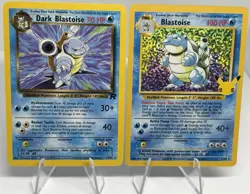 Pokemon TCG Blastoise 4 Card Lot, Featuring Dark Blastoise, Blastoise EX & More - Image 1