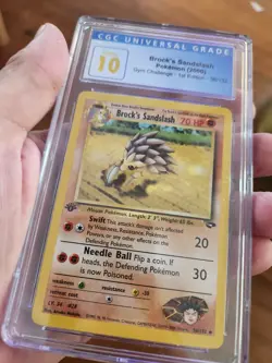 (POP 3) CGC 10 Pokemon Gym Challenge 36/132 BROCK'S SANDSLASH 1st Edition Card - Image 2