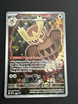Pokemon TCG Noctowl #141 Promo Card Stellar Crown ETB, Near Mint/Mint (NM/MT) - Image 1