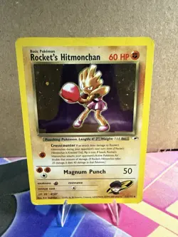 Rockets Hitmonchan Gym Heroes Trading Card 11/132 Holo - Image 1