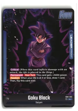 NM-Mint MTG Regular Goku Black - FB01-035 - L Fusion World: Awakened Pulse FB01 - Image 2