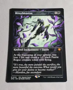 Magic:The Gathering - Lorwyn Eclipsed SPG - Bitterblossom Borderless Mythic NM - Image 1