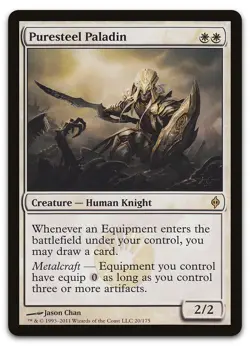 Puresteel Paladin #20 (NM) New Phyrexia NPH Magic MTG - Image 1