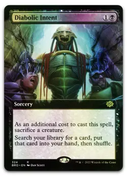 Diabolic Intent (Extended Art) #324 (Foil) (NM) Brothers' War BRO Magic MTG - Image 1