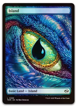 Island (0288) #288 (Foil) (NM) Tarkir Dragonstorm TDM Magic MTG - Image 1