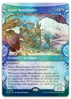 Azure Beastbinder (Showcase) #302 (Foil) (NM) Bloomburrow BLB Magic MTG - Image 1