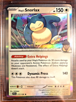 Hop's Snorlax Holo Rare #117 - BGS MINT 9 - 2025 Journey Together - Pokemon TCG - Image 2