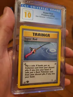 (POP 3) CGC 10 PRISTINE 2000 Pokemon Neo Genesis 1st Edition Super Rod 103/111 - Image 1