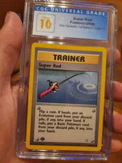 (POP 3) CGC 10 PRISTINE 2000 Pokemon Neo Genesis 1st Edition Super Rod 103/111 - Image 2