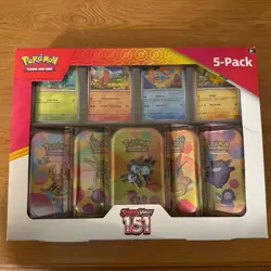 Pokemon TCG 151 Mini Tin Bundle Costco Exclusive - 5 Tins - Factory Sealed. - Image 1