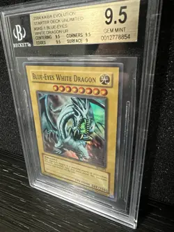 Yugioh Blue Eyes White Dragon Ultra Rare BGS 9.5 GEM MINT PSA - Image 2
