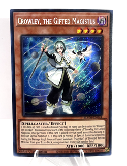 Crowley, The Gifted Magistus BLMM-EN044 - Secret Rare 1st Edition (NM) Yugioh - Image 1