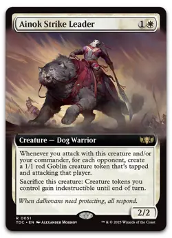 Ainok Strike Leader (Extended Art) #51 (NM) Tarkir Dragonstorm TDC Magic MTG - Image 1