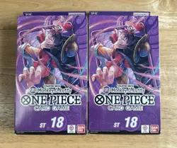 One Piece ST-18 Monkey. D. Luffy Purple Starter Deck x2 English Sealed - Image 1