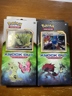 Pokemon KnockOut Collection Tyranitar & Lucario Set 2 Boxes - 4 Packs and Promos - Image 1