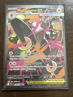 ENGLISH Mega Lopunny EX SIR 128/094 Phantasmal Flames NEAR MINT Pokemon Card - Image 1