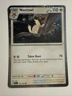 Pokemon - Noctowl 127/162 - Temporal Forces - Cosmos Foil Promo Card - M/NM - Image 1