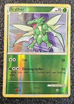 Pokemon TCG Scyther 65/90 Reverse Holo HGSS Undaunted 2010 LP - Image 2