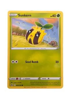New: 2023 Pokemon TCG Sunkern 007 Crown Zenith Regular Common - Image 1