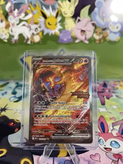 Pokemon Team Rocket's Moltres EX SIR Stamped Promo Destined Rivals 229/182 NM - Image 1