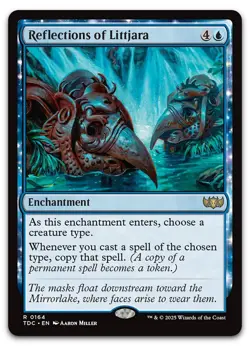 Reflections of Littjara #164 (NM) Tarkir Dragonstorm TDC Magic MTG - Image 1