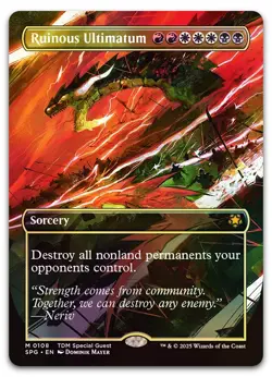 Ruinous Ultimatum (Borderless) #108 (Foil) (NM) Special Guests SPG Magic MTG - Image 1