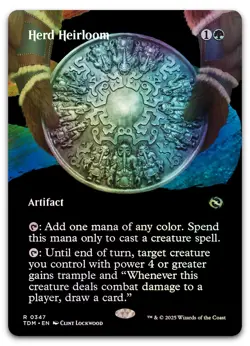 Herd Heirloom (Borderless) #347 (Foil) (NM) Tarkir Dragonstorm TDM Magic MTG - Image 1