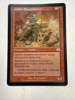 Magic the Gathering Goblin Sharpshooter Onslaught Regular Card MP X4 - Image 2