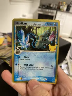 Pokemon TCG Celebrations Mimikyu Delta Species SWSH136 Black Star Promo NM/M - Image 1