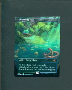 Magic the Gathering Breeding Pool Foil Unfinity Crimped and Miscut - Image 1